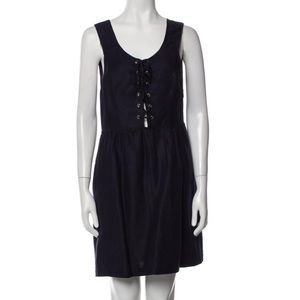 Reformation Front Tie Up Mini Dress